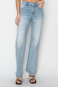 RISEN Full Size High Rise Straight Jeans Plus Size - Brittney MADE