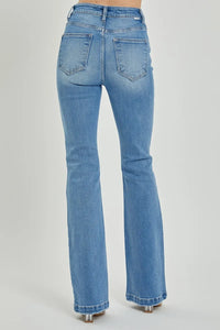 RISEN Full Size High Rise Button Fly Bootcut Jeans - Brittney MADE