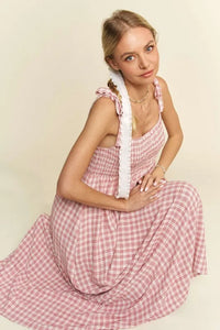 Davi & Dani Smocked Sleeveless Maxi Cami Dress - Brittney MADE