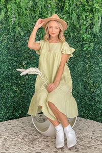 And The Why Cotton Gauze Baby Doll Casual Dress - Brittney MADE