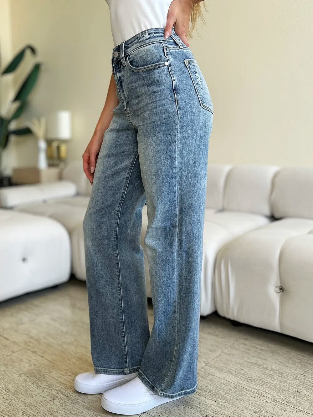 Judy Blue Full Size High Waist Straight Jeans - Brittney MADE