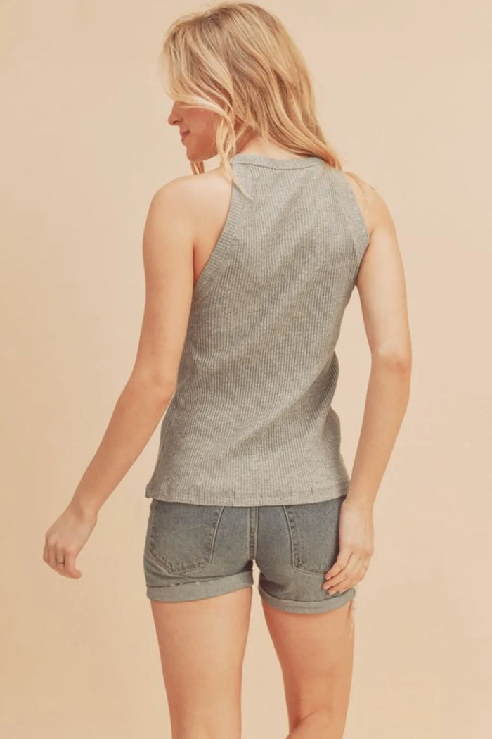 Aemi + Co Ribbed Round Neck Tank - Brittney MADE