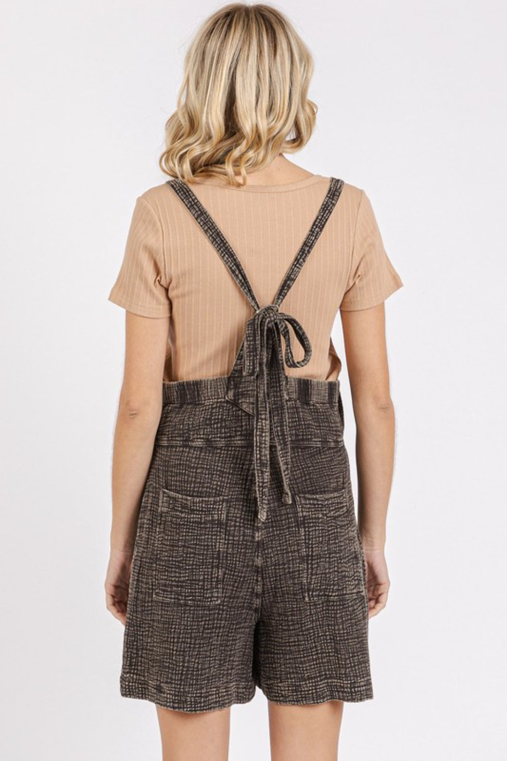 Mittoshop Textured Knotted Wide Strap Overalls - Brittney MADE