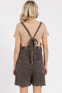 Mittoshop Textured Knotted Wide Strap Overalls - Brittney MADE