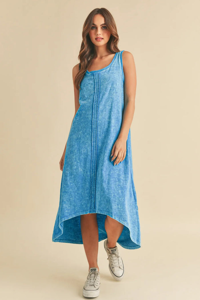 Aemi + Co High-Low Hem Scoop Neck Midi Tank Dress - Brittney MADE