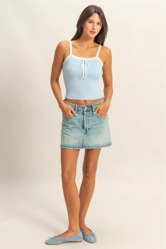 HYFVE Square Neck Ribbed Knit Cami - Brittney MADE