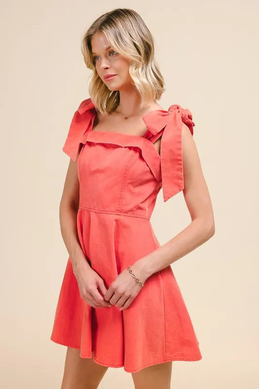 SO ME Fit and Flare Washed Gameday Dress - Brittney MADE