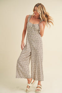 Aemi + Co Floral Sweetheart Neck Wide Leg Jumpsuit - Brittney MADE