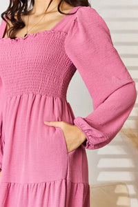 Culture Code Full Size Ruffle Trim Smocked Tiered Dress - Brittney MADE