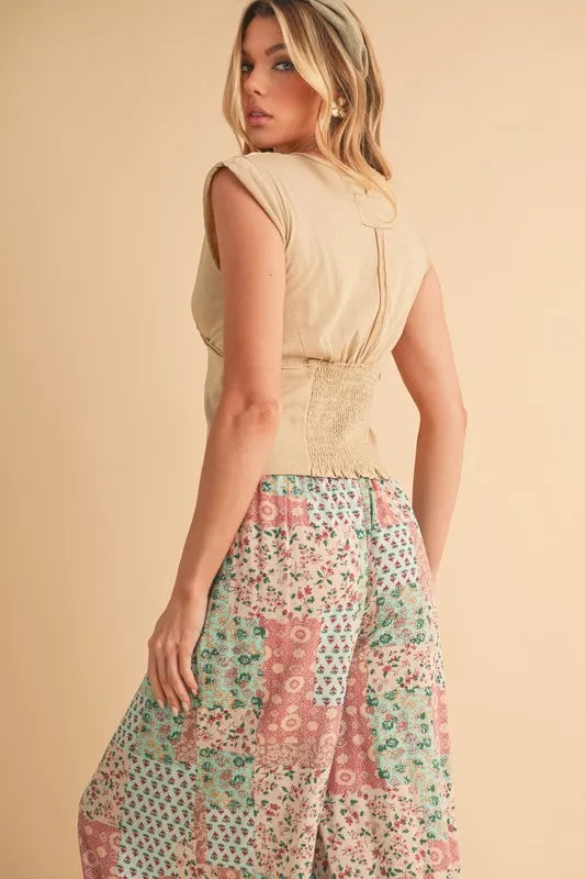 Aemi+Co Printed Wide Leg Pants - Brittney MADE