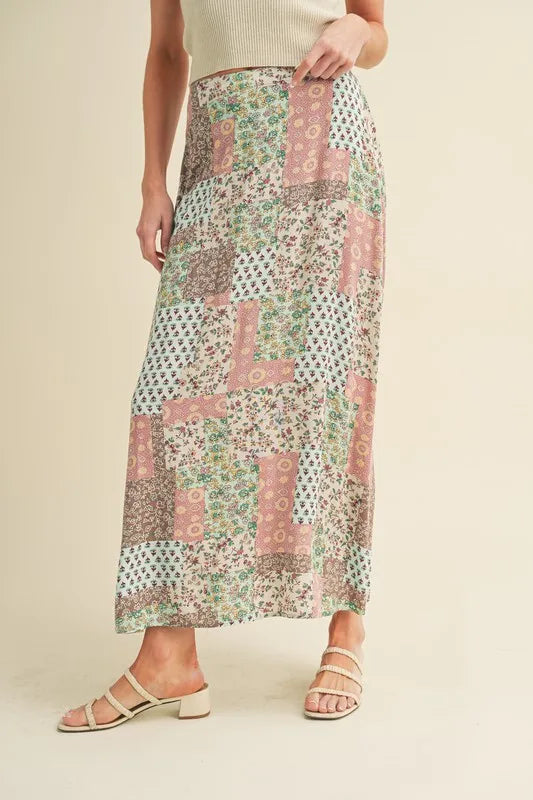Aemi + Co Printed Maxi Skirt - Brittney MADE