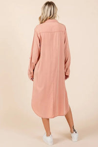 Mittoshop Button Down Long Sleeve Shirt Dress - Brittney MADE