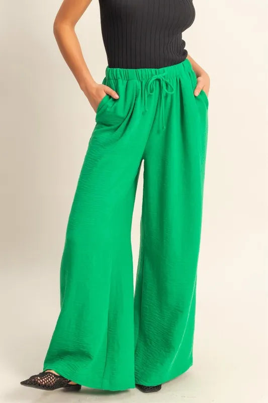 HYFVE Elasticized Waist Wide Leg Pants - Brittney MADE