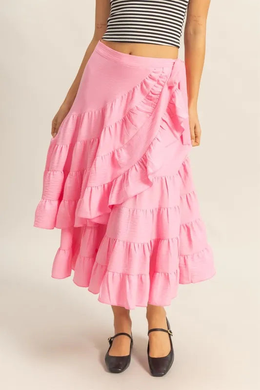 HYFVE Ruffled Tiered High Waist Skirt - Brittney MADE