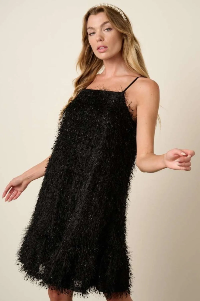 Mittoshop Feather Ruffle Hem Mini Cami Dress - Brittney MADE