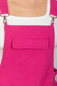 VERY J Adjustable Suspender Overalls with Pockets - Brittney MADE