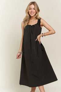 ADORA Drawstring Slit Back Cargo Dress - Brittney MADE