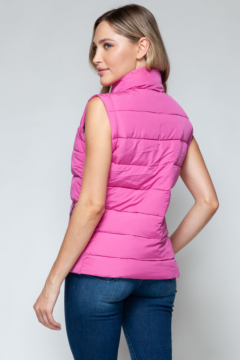 Snobbish Zip Up Turtleneck Vest with Pockets - Brittney MADE