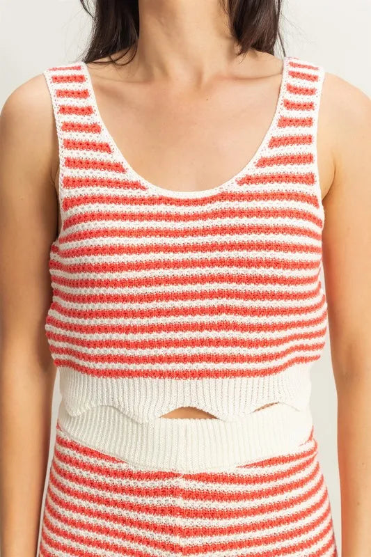 HYFVE Striped Cropped Tank and Shorts Set - Brittney MADE
