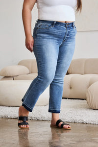 Judy Blue Full Size Release Hem Cropped Bootcut Jeans - Brittney MADE