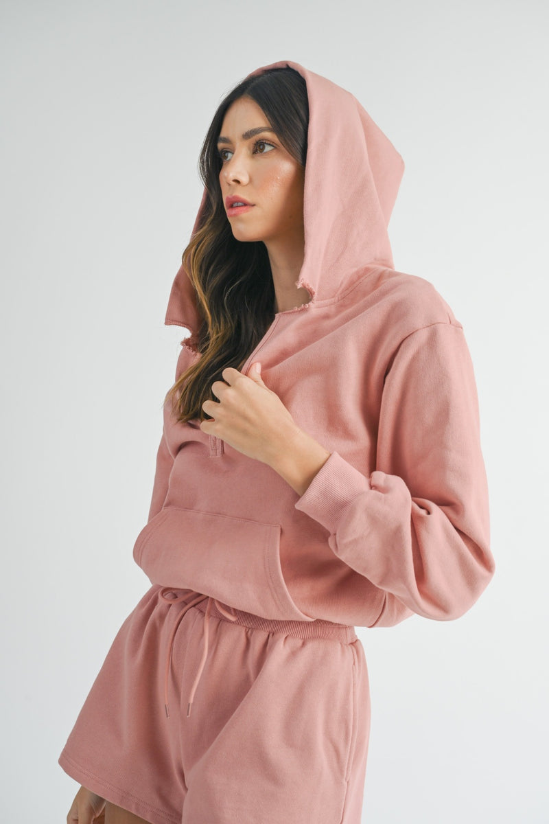 MABLE French Terry Hooded Romper - Brittney MADE