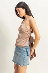 HYFVE Satin Back Tie Detail Cami - Brittney MADE