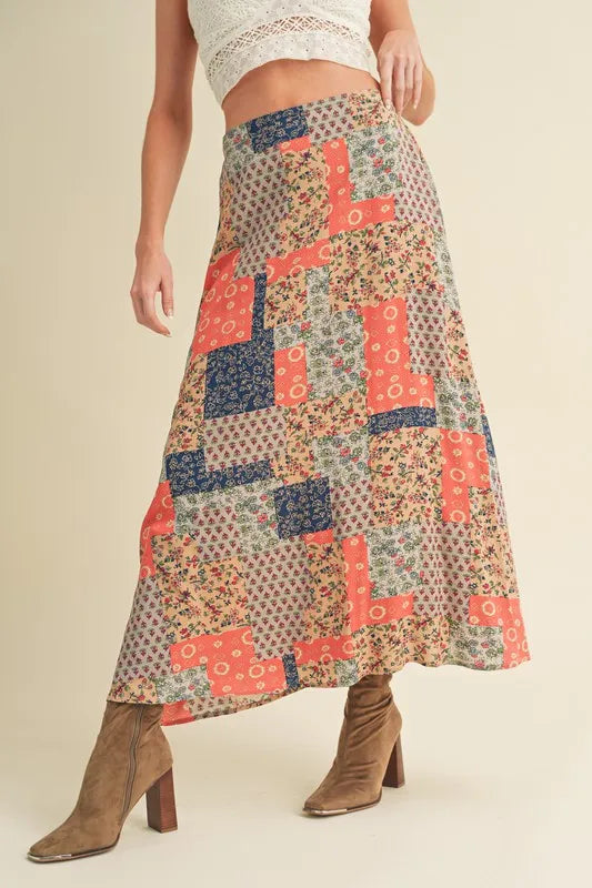 Aemi + Co Printed Maxi Skirt - Brittney MADE