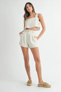 MABLE Sleeveless Crop Top and Shorts Set - Brittney MADE