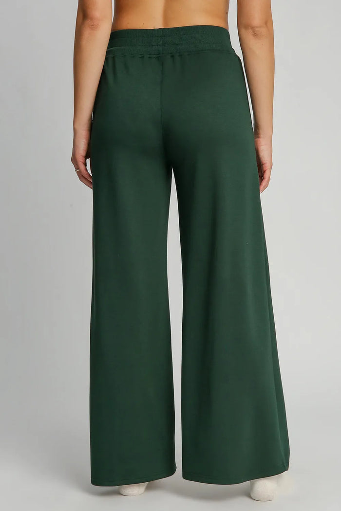 Umgee Full Size Drawstring Wide Leg Pants with Pockets - Brittney MADE