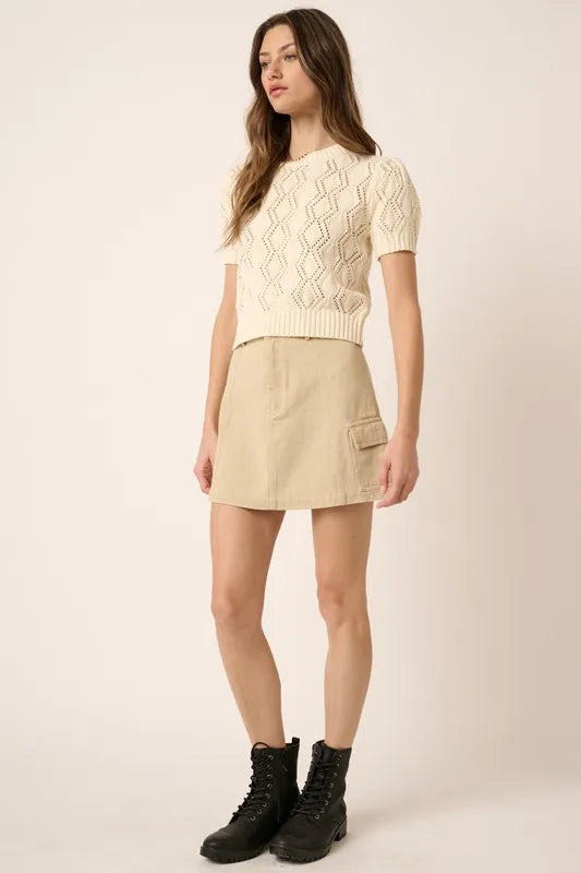 Mittoshop Cargo Mini Skirt with Side Pockets - Brittney MADE
