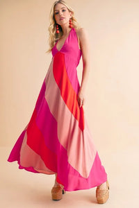 Aemi+Co Color Block Sleeveless Maxi Dress - Brittney MADE