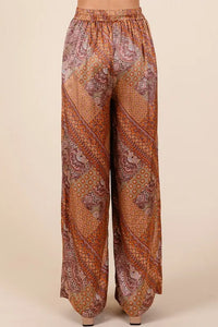 Mittoshop Paisley Patchwork Print Satin Wide Leg Pants - Brittney MADE