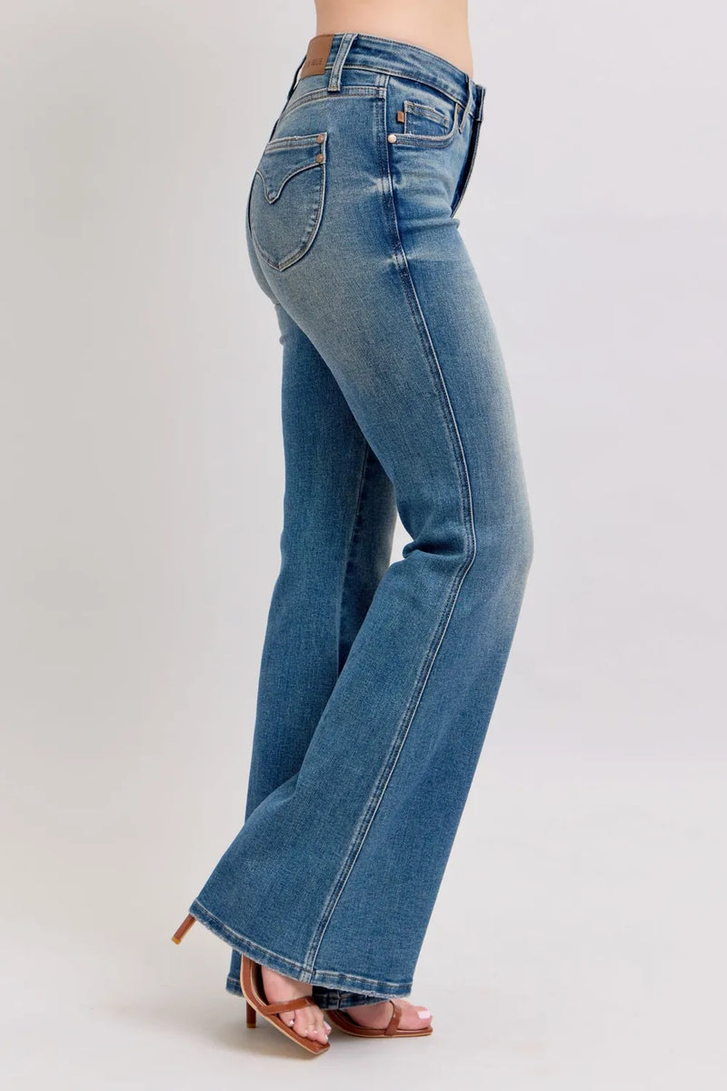 Judy Blue MR Tummy Control Vintage Wash Jeans - Brittney MADE
