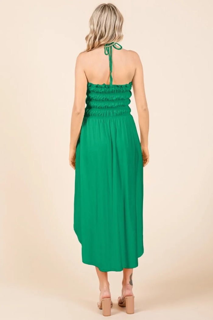 Culture Code Tie Back Shirring Dress with Pockets - Brittney MADE