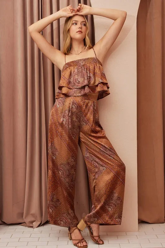 Mittoshop Paisley Patchwork Print Satin Wide Leg Pants - Brittney MADE