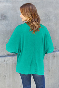 Double Take Full Size Round Neck Long Sleeve T-Shirt - Brittney MADE