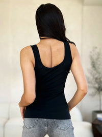 Basic Bae Full Size Square Neck Wide Strap Tank - Brittney MADE