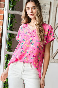 Heimish Full Size Animal print V-Neck Short Sleeve T-Shirt Plus Size - Brittney MADE