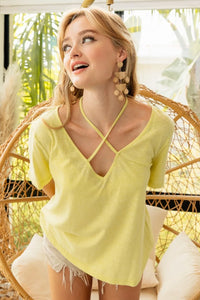BiBi Tied Detail Short Sleeve T-Shirt - Brittney MADE