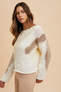 Annie Wear Color Block Drop Shoulder Sweater - Brittney MADE