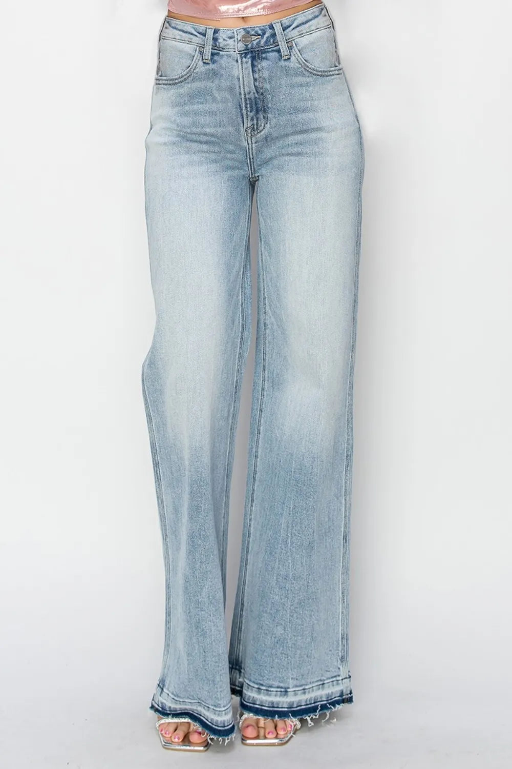 Risen Full Size High Rise Wide Leg Jeans - Brittney MADE