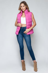 Snobbish Zip Up Turtleneck Vest with Pockets - Brittney MADE
