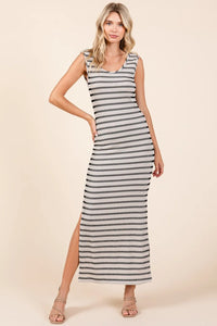 Mittoshop Striped Scoop Neck Sleeveless Maxi Dress - Brittney MADE