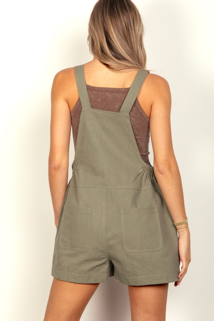 VERY J Adjustable Suspender Overalls with Pockets - Brittney MADE