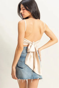 HYFVE Satin Back Tie Detail Cami - Brittney MADE