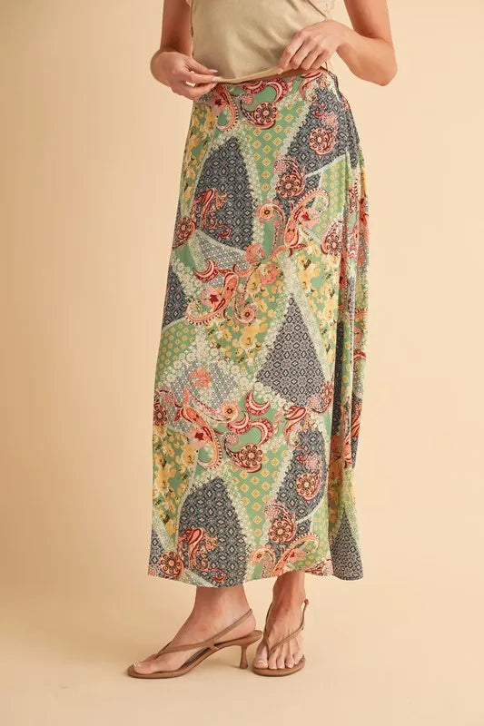 Aemi + Co Printed Maxi Skirt - Brittney MADE