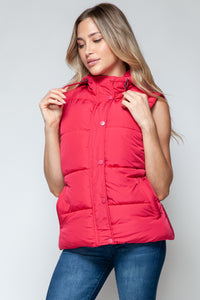 Snobbish Snap and Zip Closure Hooded Vest - Brittney MADE