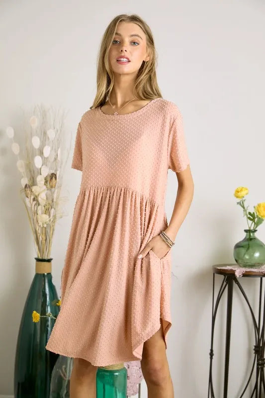 ADORA Swiss Dot Babydoll Dress - Brittney MADE