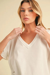 Aemi+Co V-Neck Short Sleeve T-Shirt - Brittney MADE
