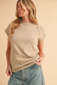 Aemi+Co Round Neck Short Sleeve T-Shirt - Brittney MADE